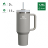 Термокружка STANLEY QUENCHER H2.0 1,18L (10-11913-075) с трубочкой, пепельно-серая